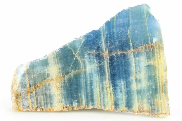 Polished Blue Calcite Slab - Argentina #264741